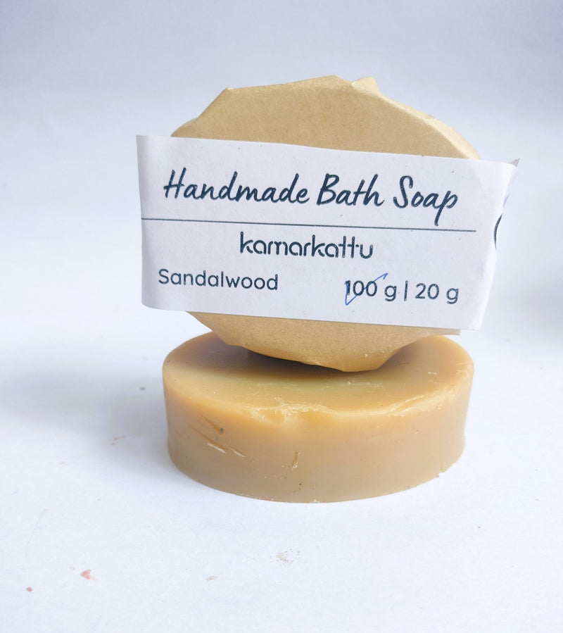 Handmade Bath Soap- Sandalwood- 100g bar (Pack of 2) | Verified Sustainable Body Soap on Brown Living™