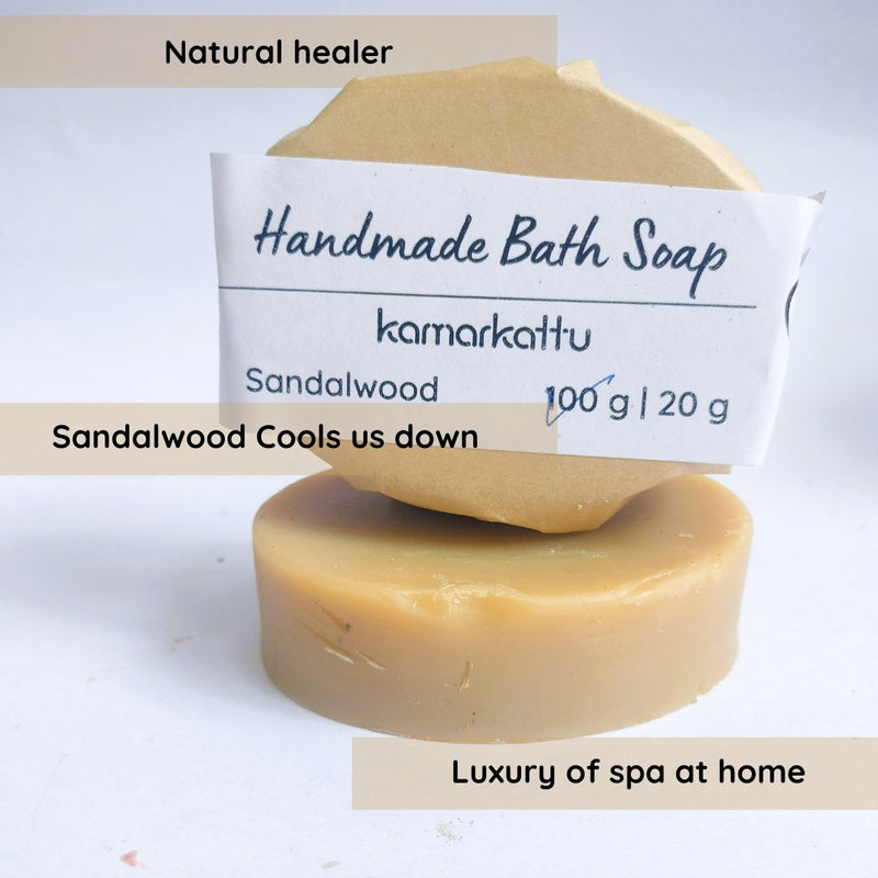 Handmade Bath Soap- Sandalwood- 100g bar (Pack of 2) | Verified Sustainable Body Soap on Brown Living™