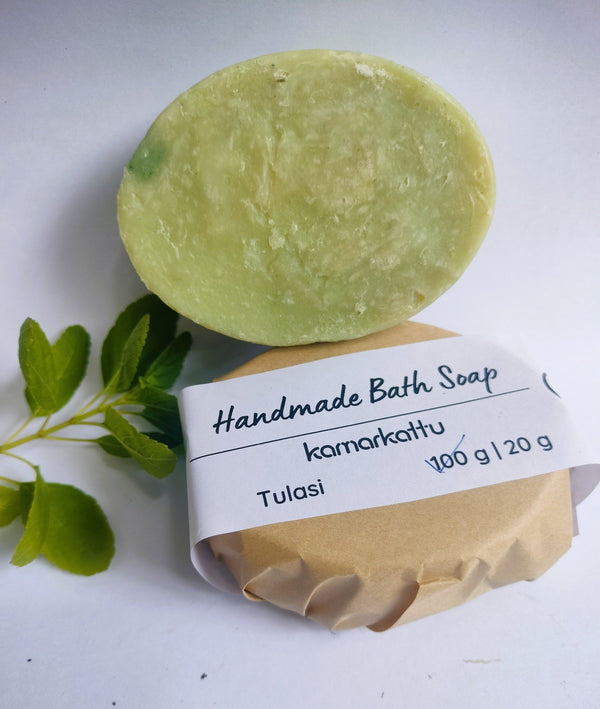 Handmade Bath soap - Tulsi | Pack of 2 | Verified Sustainable Body Soap on Brown Living™