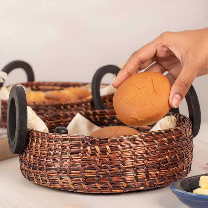 Handmade Sikki Grass Multipurpose Round Tray | Verified Sustainable Trays & Platters on Brown Living™