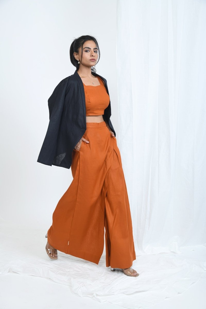 Hemp Wrap Pants | Rust - Limited Edition | Verified Sustainable Womens Pants on Brown Living™