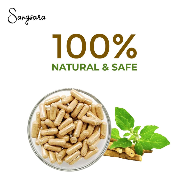 Herbal Ashawagandha Capsules - 60 Capsules | For Stress Relief | Verified Sustainable Medical Care on Brown Living™