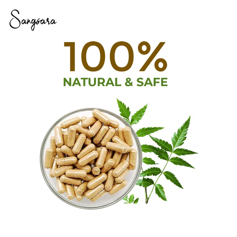 Herbal Neem Capsules - 60 Capsules with Purifying Properties | Verified Sustainable Medical Care on Brown Living™