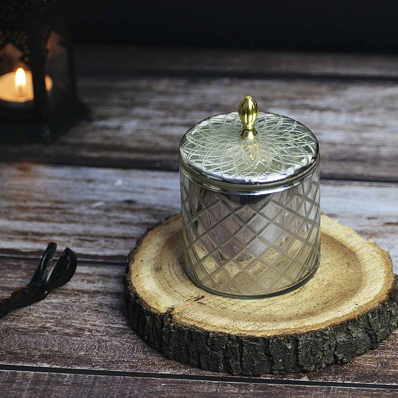 Jasmine Diamond Glass Luxury Soy Wax Candle | Verified Sustainable Candles & Fragrances on Brown Living™