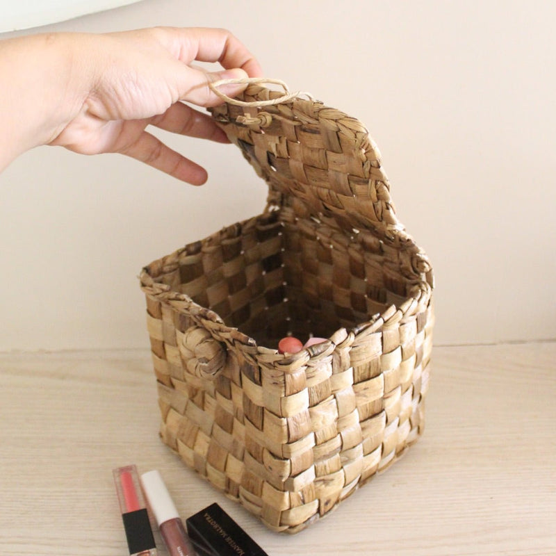 Jewelery Box Water Hyacinth Basket | Verified Sustainable Baskets & Boxes on Brown Living™