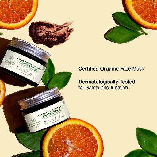 Kakadu Plum, Matcha & Blood Orange Organic Face Mask - 20g | Verified Sustainable Face Pack on Brown Living™