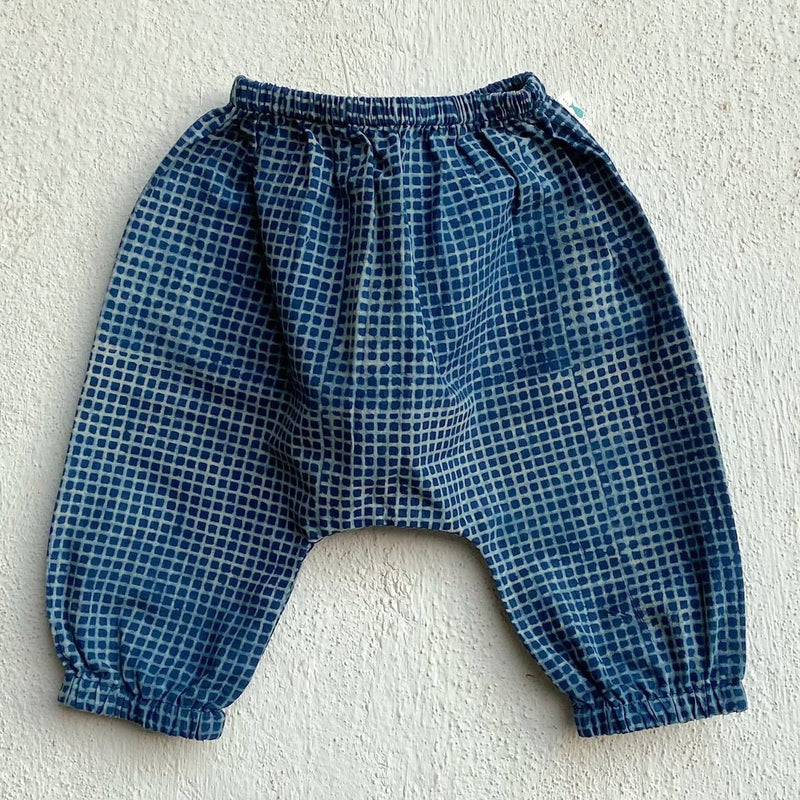 Kids Unisex Organic Cotton Angarakha and Pants- Indigo | Verified Sustainable Kids Daywear Sets on Brown Living™