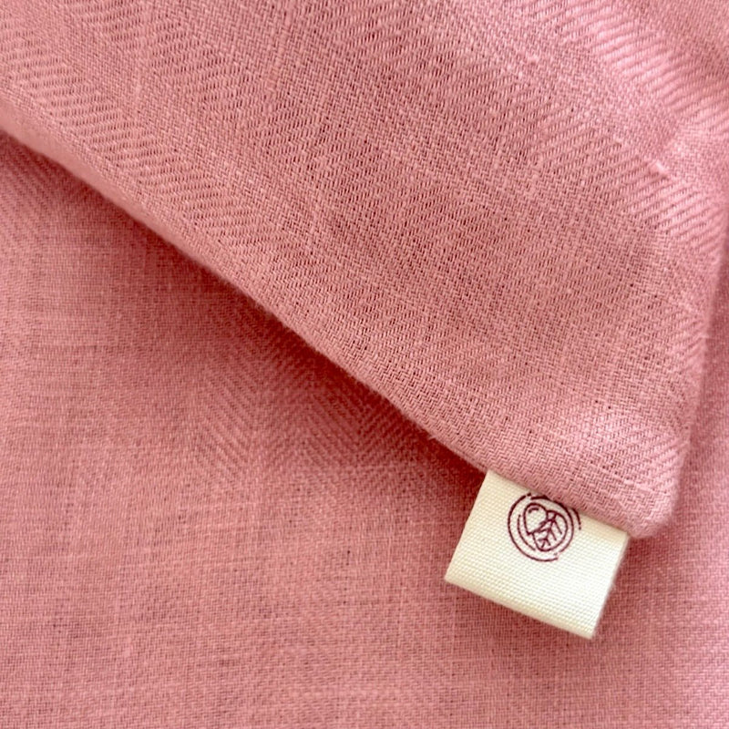 King Size Pastel Pink 100% Hemp Fabric Bedsheet Set- Bhinasaar | Verified Sustainable Bed Linens on Brown Living™