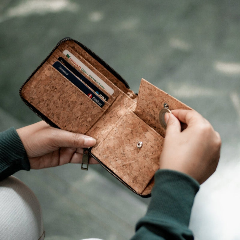 Kiwi Premium Red Cork Unisex Wallet | Verified Sustainable Wallet on Brown Living™