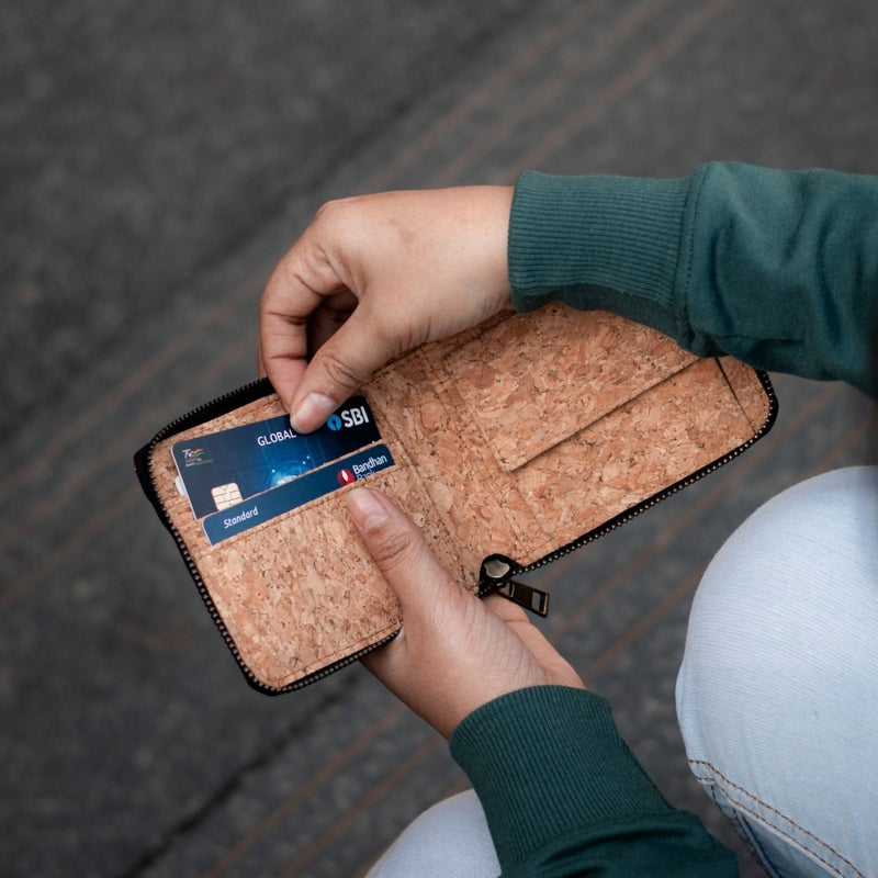 Kiwi Premium Red Cork Unisex Wallet | Verified Sustainable Wallet on Brown Living™