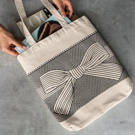 Knot White - 100% Cotton Canvas Eco - Friendly Tote Bag with Zip | Verified Sustainable Tote Bag on Brown Living™