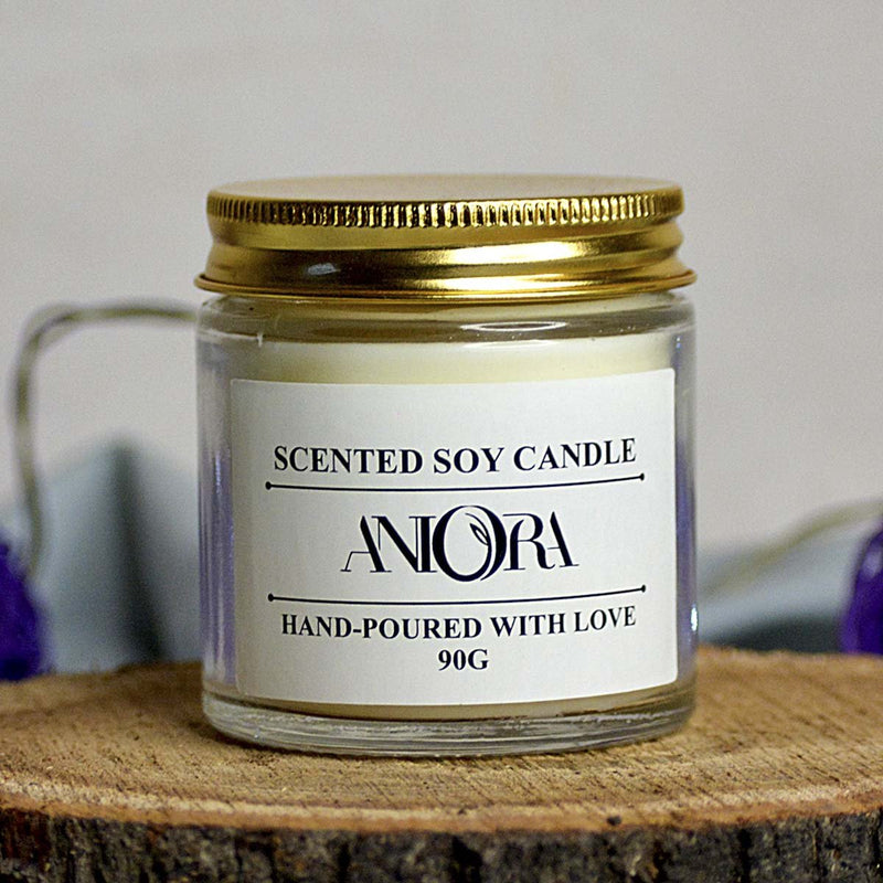 Lavender Clear Glass Soy Wax Candle | Verified Sustainable Candles & Fragrances on Brown Living™