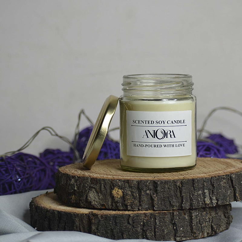 Lavender Glass Jar Soy Wax Candle | Verified Sustainable Candles & Fragrances on Brown Living™