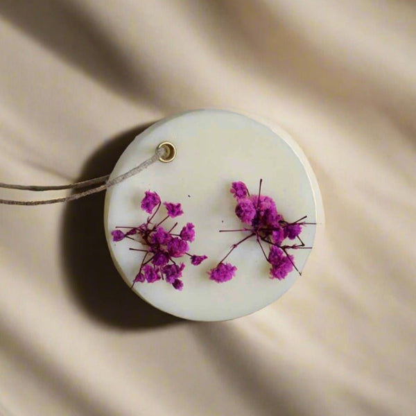 Lavender Small Round Sachet | Verified Sustainable Wax Sachets & Fragrance on Brown Living™