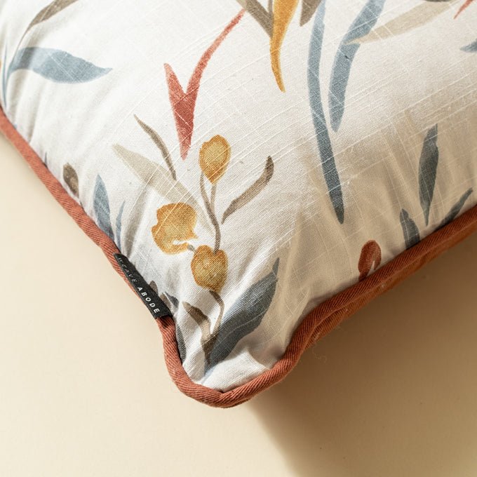 Leaf Pattern Printed Cushion Cover - Multi 45 X 45 Cm | Verified Sustainable Covers & Inserts on Brown Living™