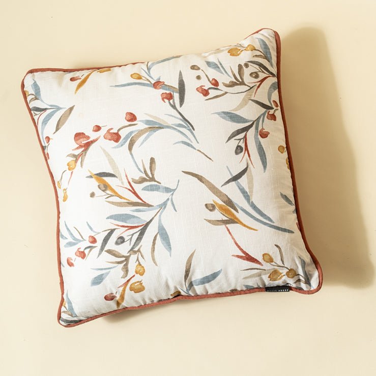 Leaf Pattern Printed Cushion Cover - Multi 45 X 45 Cm | Verified Sustainable Covers & Inserts on Brown Living™