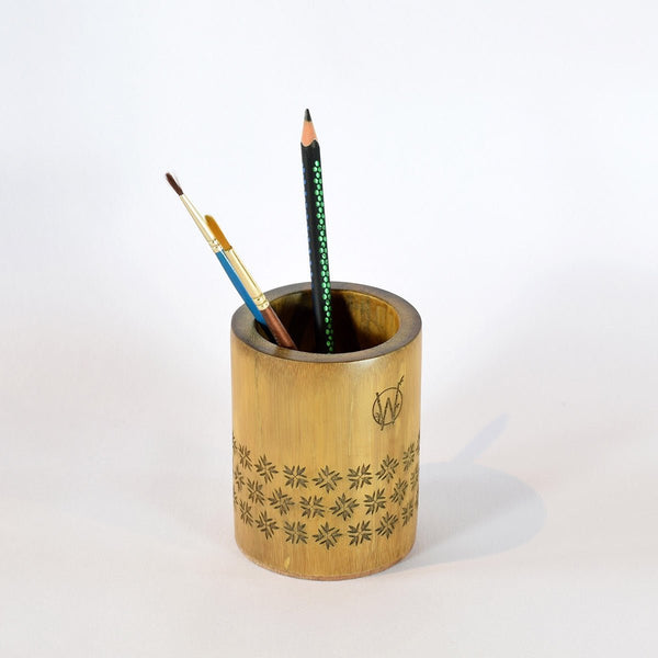 Leaves - Bamboo Pen Stand | Verified Sustainable Desk Accessories on Brown Living™