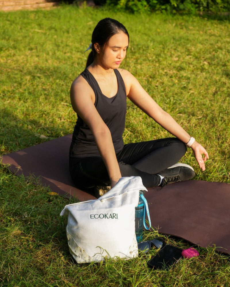 Linen Yoga Mat Bag | Verified Sustainable Gift Bags on Brown Living™