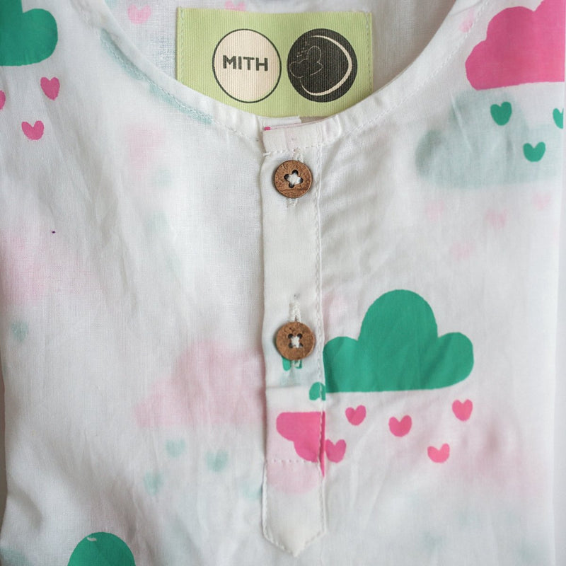 Little Clouds - Unisex Kids Cotton Nightwear | Verified Sustainable Kids Pyjamas on Brown Living™