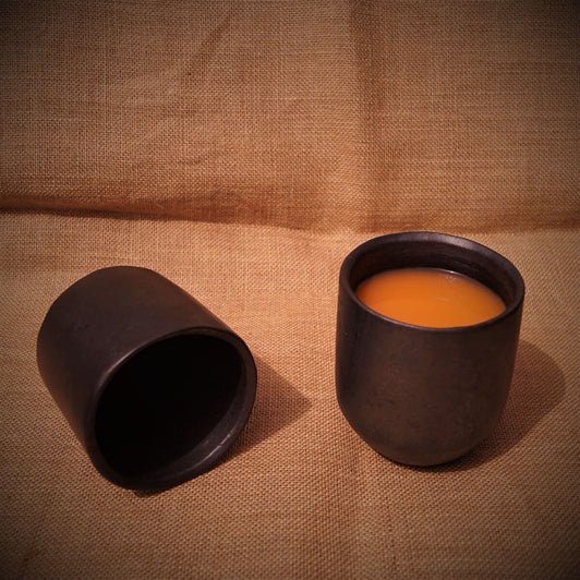 Longpi Black Pottery Tumblers - Large - Set of 2 | Verified Sustainable Glasses & Tumblers on Brown Living™