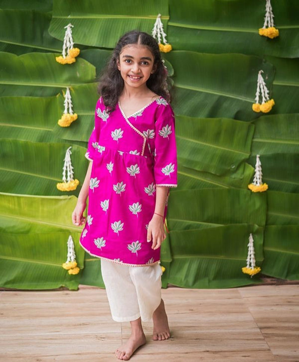 Lotus Bloom - Girls Ethnic Wear | Verified Sustainable Kids Ethnic Sets on Brown Living™