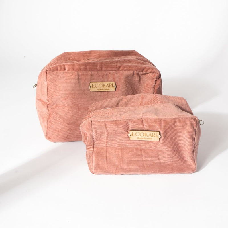 Magenta Voyage Corduroy Travel Pouch | Verified Sustainable Travel Accessories on Brown Living™