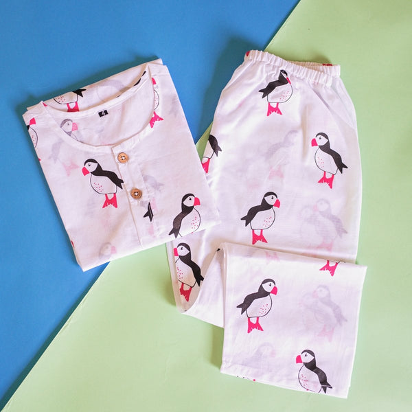 Mr. Puffin - Unisex Kids Cotton Nightwear | Verified Sustainable Kids Pyjamas on Brown Living™