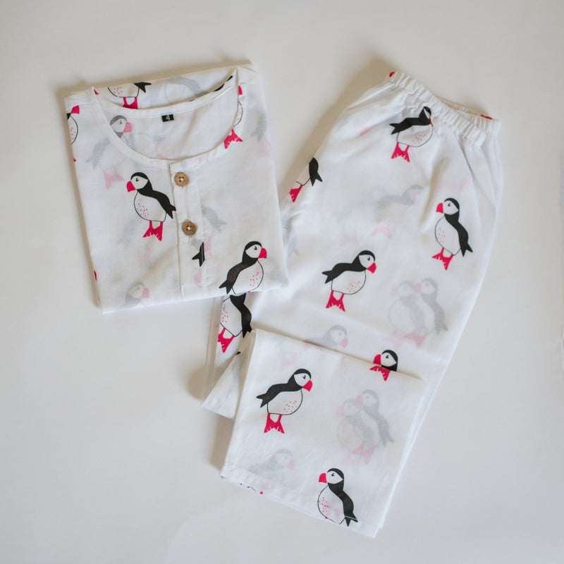 Mr. Puffin - Unisex Kids Cotton Nightwear | Verified Sustainable Kids Pyjamas on Brown Living™