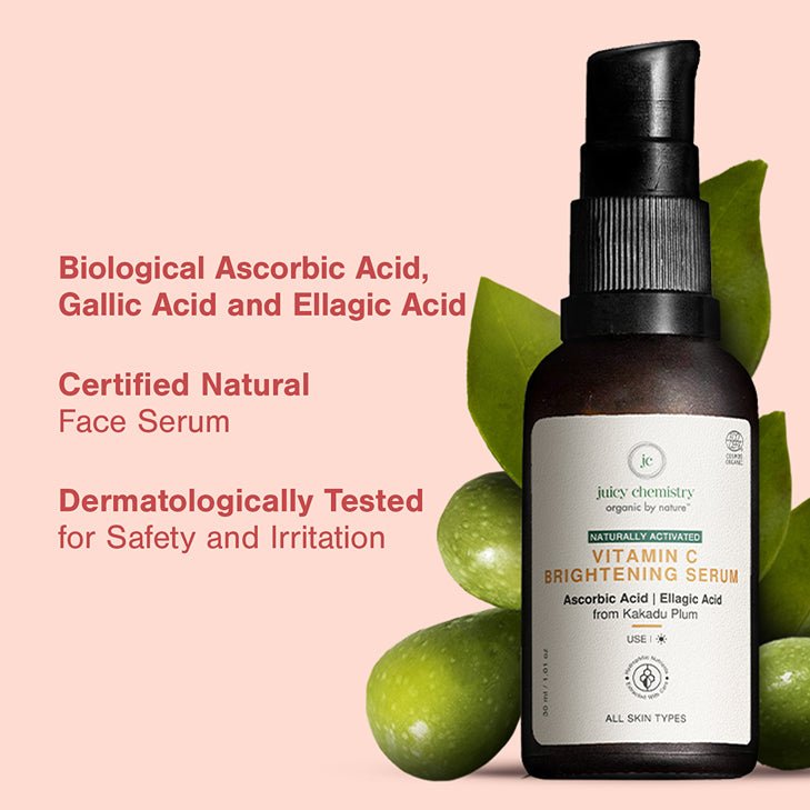 Natural Vitamin C Brightening Serum - 10 ml | For Radiant Skin | Verified Sustainable Face Serum on Brown Living™