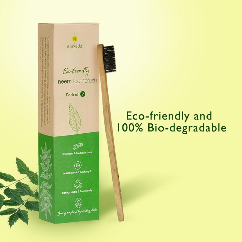 Neem Toothbrush - Pack of 1 | Verified Sustainable Tooth Brush on Brown Living™