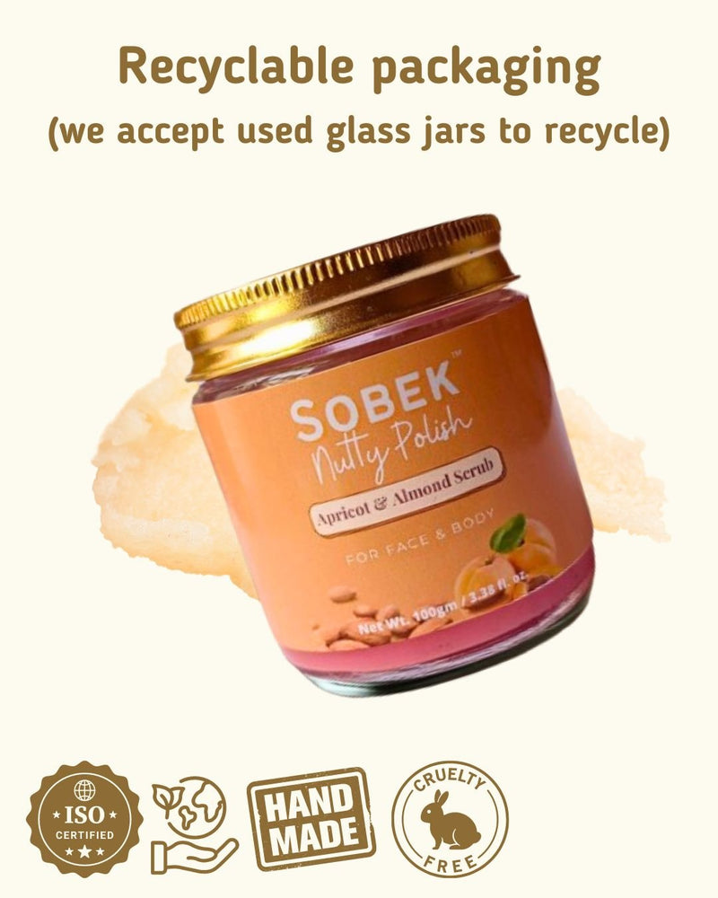 Nutty Polish Apricot Face and Exfoliating Body Scrub | Verified Sustainable Face Scrub on Brown Living™