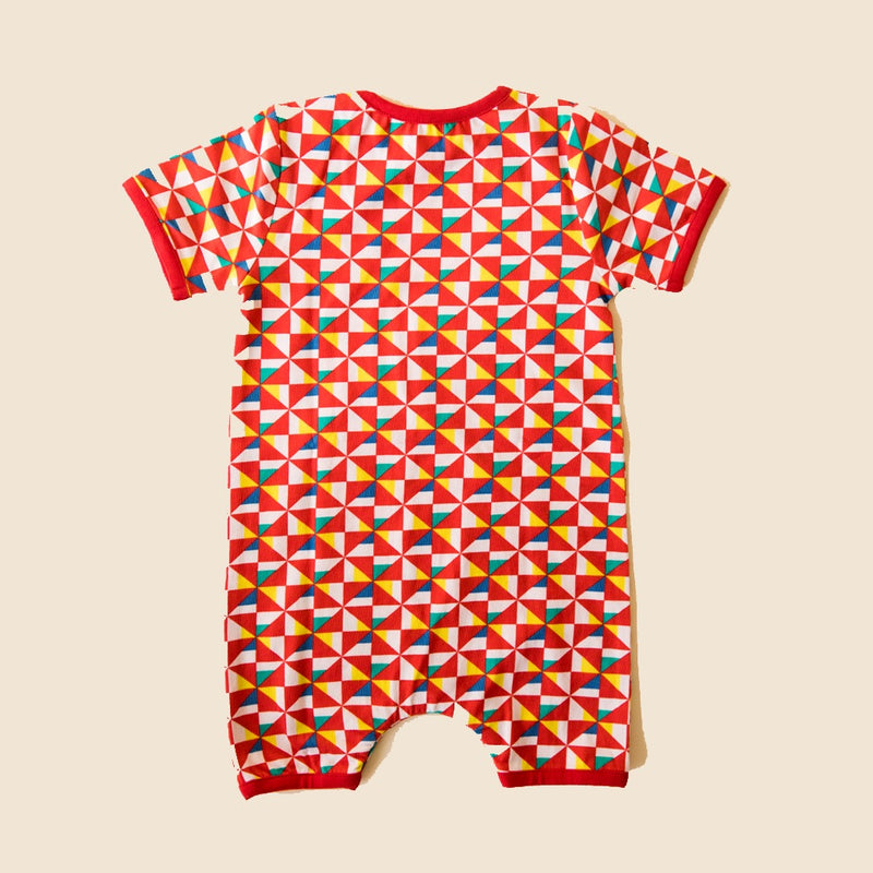 Buy Organic Cotton Half Romper- Pinwheel Parade | Shop Verified Sustainable Kids Romper on Brown Living™