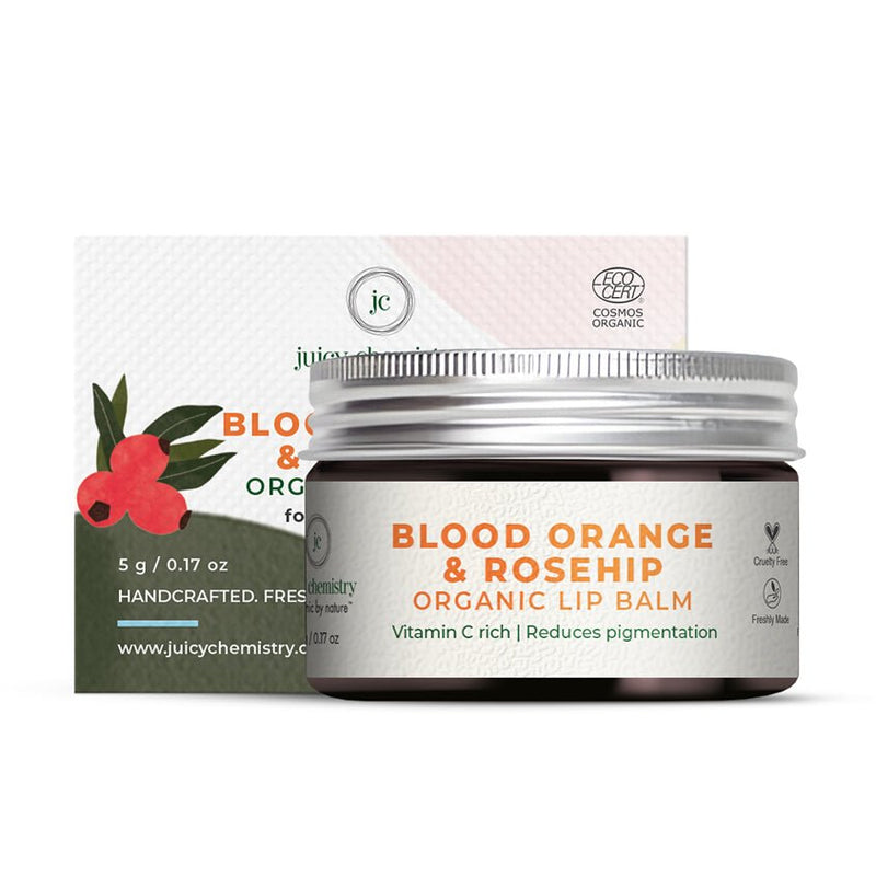 Organic Blood Orange & Rosehip Lip Balm - 5 g | For Dry, Chapped & Pigmented Lips | Verified Sustainable Lip Balms on Brown Living™