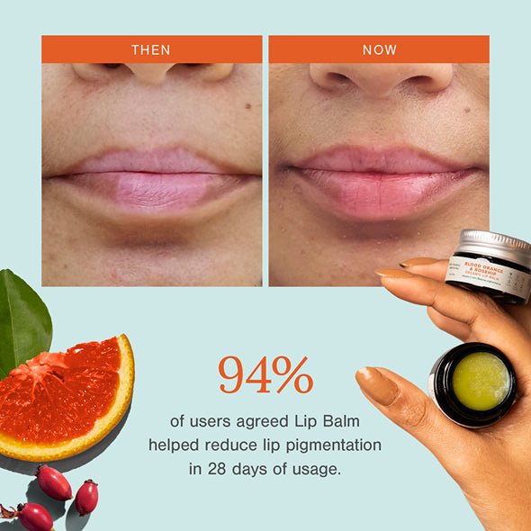 Organic Blood Orange & Rosehip Lip Balm - 5 g | For Dry, Chapped & Pigmented Lips | Verified Sustainable Lip Balms on Brown Living™