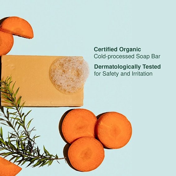 Organic Carrot, Rosehip & Neroli Soap For Scarred & Pigmented Skin - 100 g | Verified Sustainable Body Soap on Brown Living™