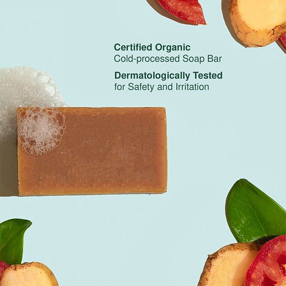 Organic Potato, Tomato & Lemongrass Cold - processed Handmade Soap - 100g | Verified Sustainable Body Soap on Brown Living™