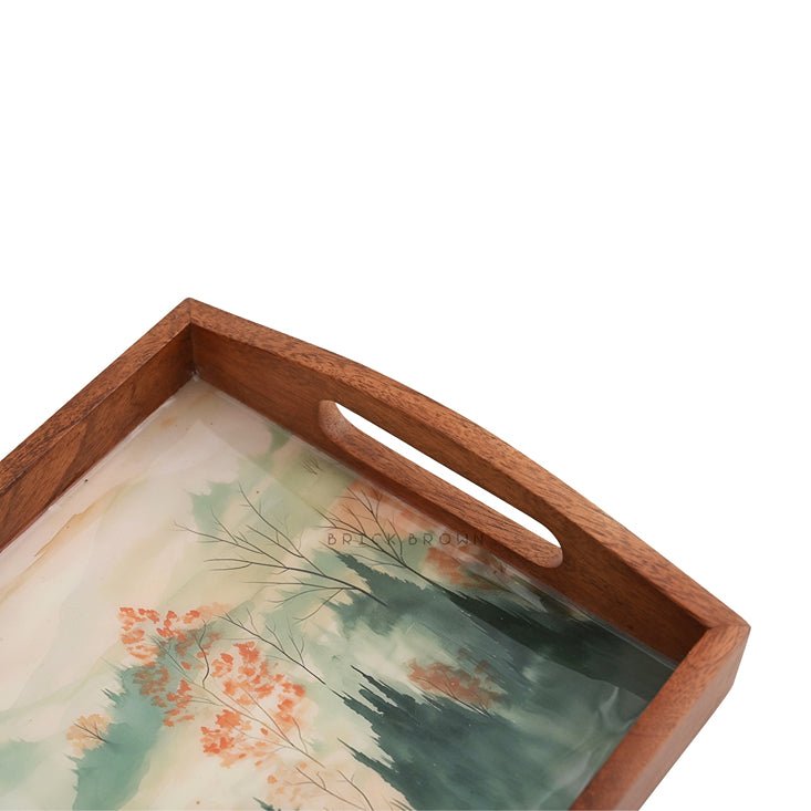 Panorama Handcrafted Serving Tray | Made with Mango Wood | Verified Sustainable Trays & Platters on Brown Living™