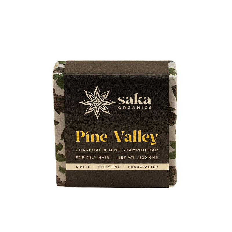 Pine Valley | Handmade Charcoal & Mint Shampoo Bar (120gm) | Verified Sustainable Hair Shampoo Bar on Brown Living™