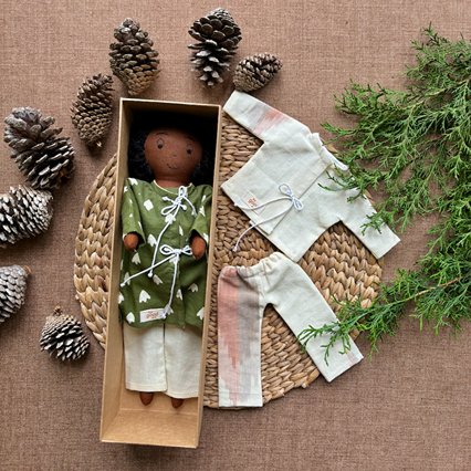 Play Set - Alex - Cotton Fabric Toy - Deep | Verified Sustainable Role & Pretend Play Toys on Brown Living™