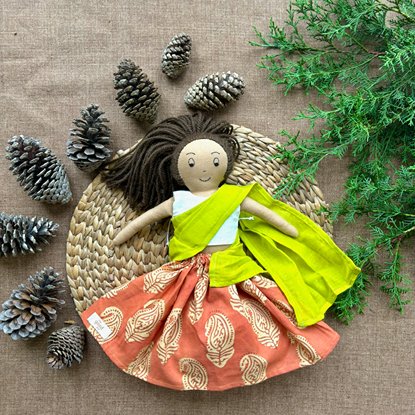 Play Set - Jyotsna - Cotton Fabric Toy - Warm | Verified Sustainable Role & Pretend Play Toys on Brown Living™