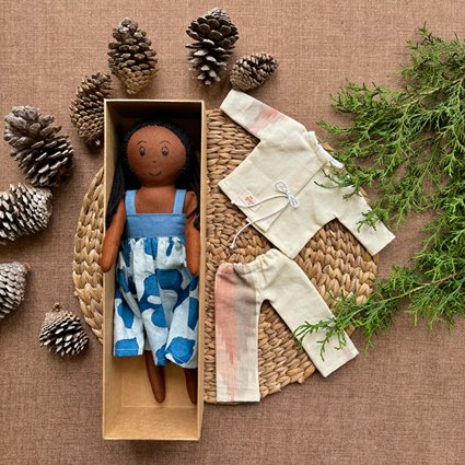 Play Set - Suraksha - Cotton Fabric Toy - Deep | Verified Sustainable Role & Pretend Play Toys on Brown Living™