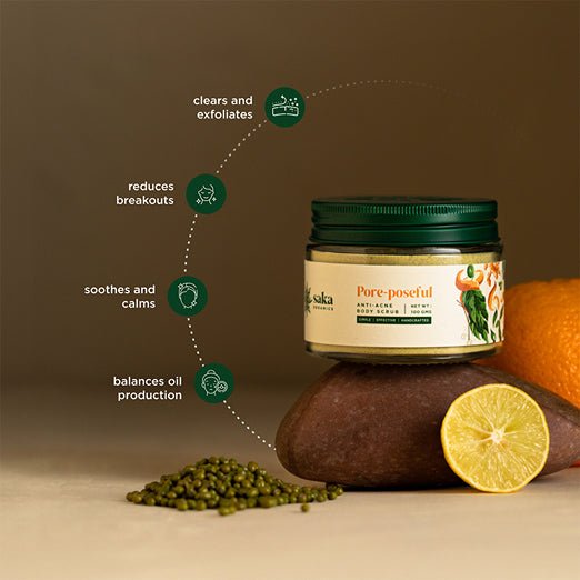 Pore - poseful | Handmade Anti - Acne Body Scrub (150gms) | Verified Sustainable Body Scrub on Brown Living™