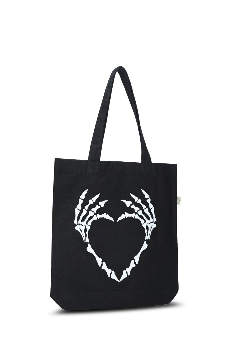 Premium Cotton Canvas Tote Bag - Bone Black | Verified Sustainable Tote Bag on Brown Living™