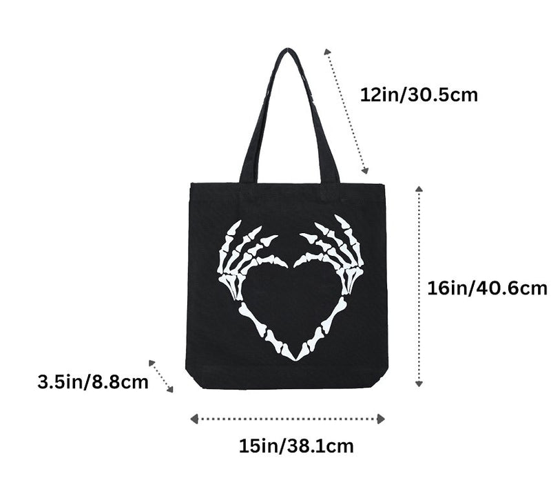 Premium Cotton Canvas Tote Bag - Bone Black | Verified Sustainable Tote Bag on Brown Living™