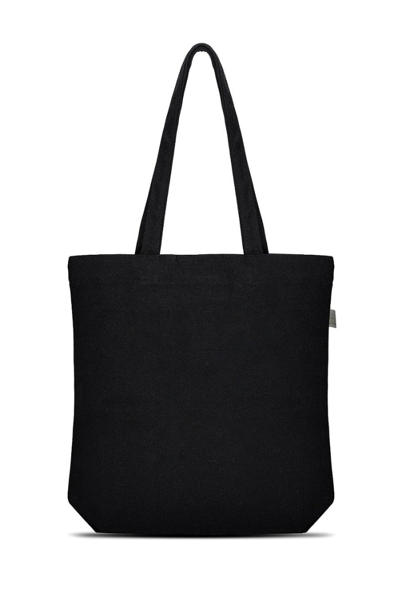 Premium Cotton Canvas Tote Bag - Bone Black | Verified Sustainable Tote Bag on Brown Living™