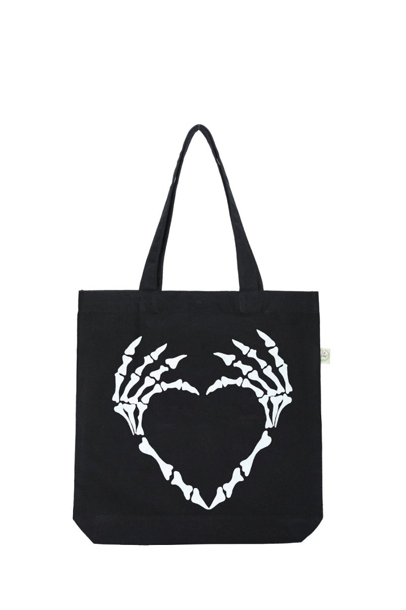 Premium Cotton Canvas Tote Bag - Bone Black | Verified Sustainable Tote Bag on Brown Living™