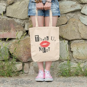 Premium Cotton Canvas Tote Bag - Thank You White | Verified Sustainable Tote Bag on Brown Living™