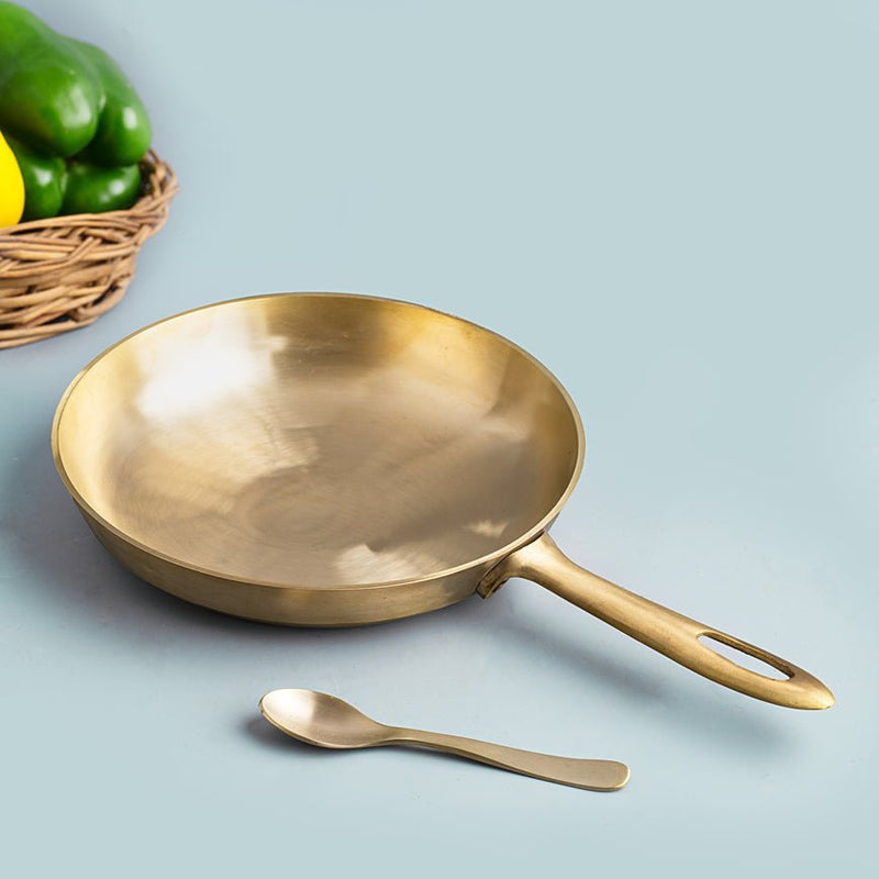 Pure Bronze Handmade Sauté/ Fry Pan | Verified Sustainable Cookware on Brown Living™