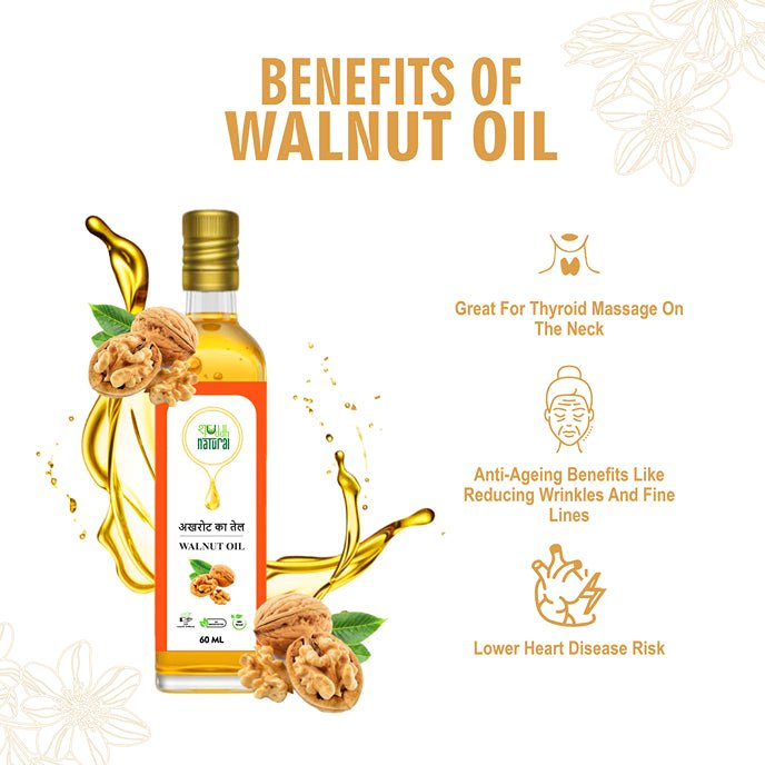 Pure Walnut Oil | Wood Pressed | Reduces Dark Circles | 60 ml | Akhrot Tel | Verified Sustainable Cooking Oils on Brown Living™