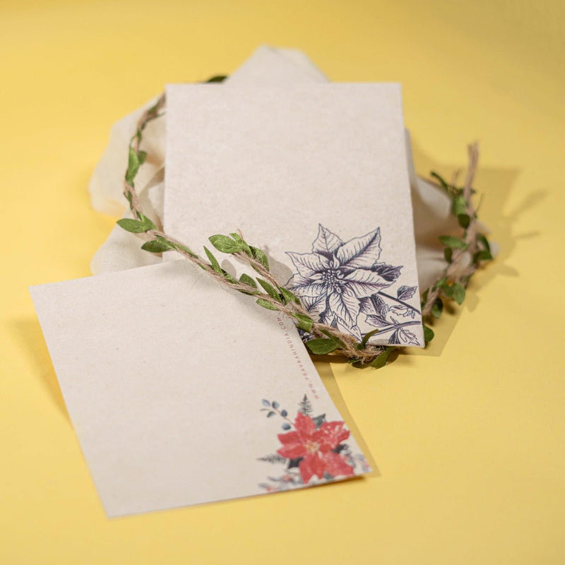 Pushp Handmade Hemp Paper Note Cards Set | Verified Sustainable Greeting & Note Cards on Brown Living™